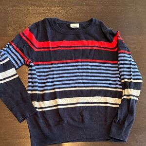 J. Crew Multicolor Striped Crewneck Sweater